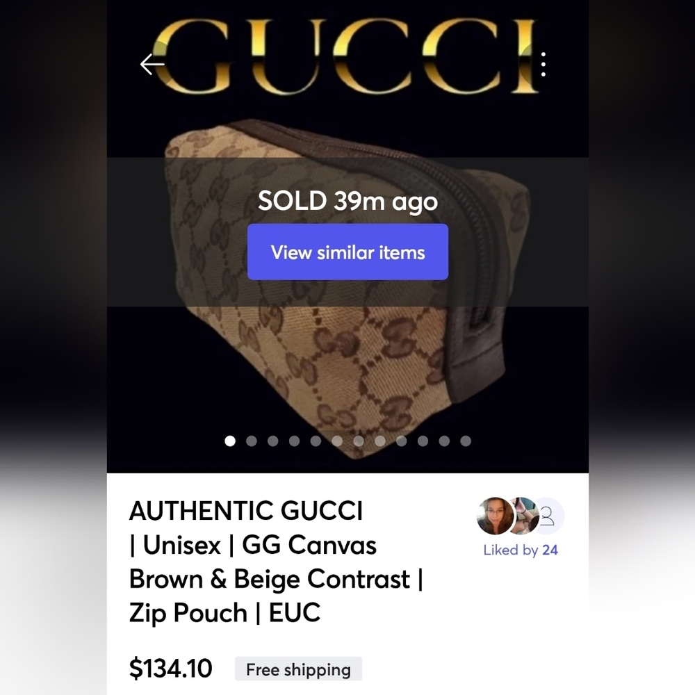 SOLD ON DIFFERENT PLATFORM Authentic GUCCI | GG Canvas Brown & Beige - Picture 1 of 16